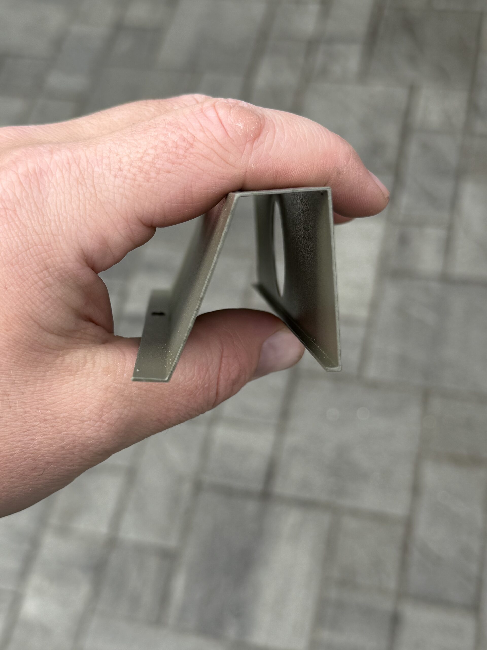 Close up of permanent lighting mounting bracket